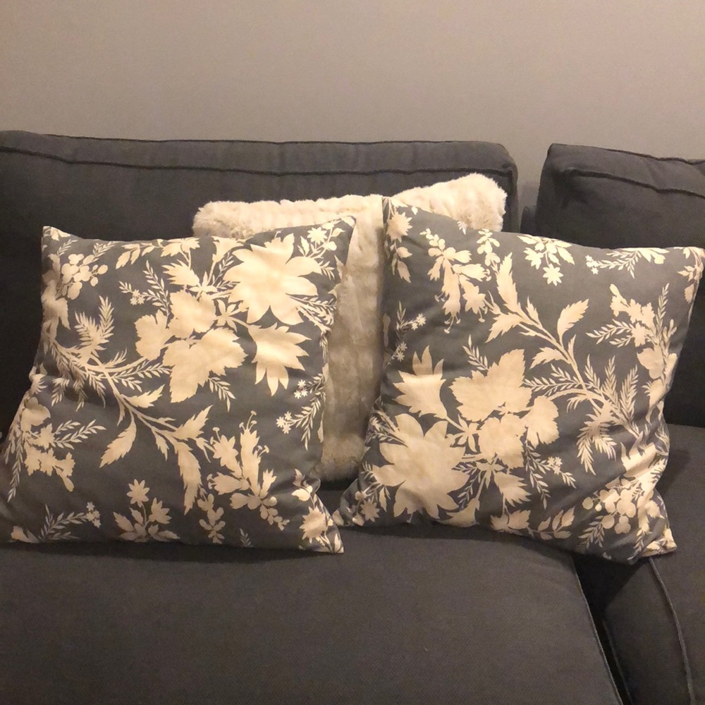 Pottery barn printed pillows